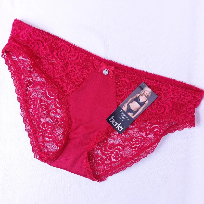 Berlei Comfort Heaven Lace Knickers Bikini Brief Passion Red