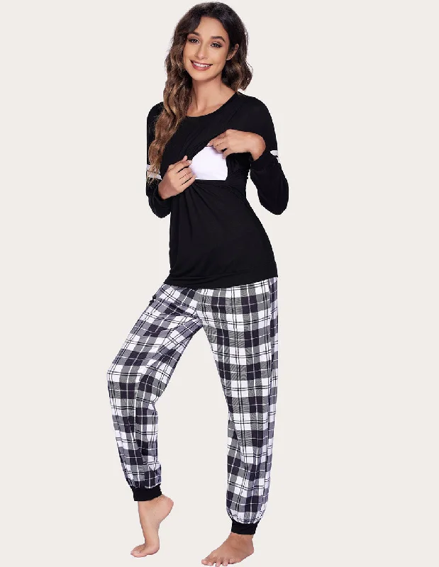 Black/White Plaid / XL