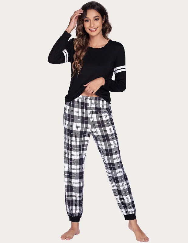 Black/White Plaid / S