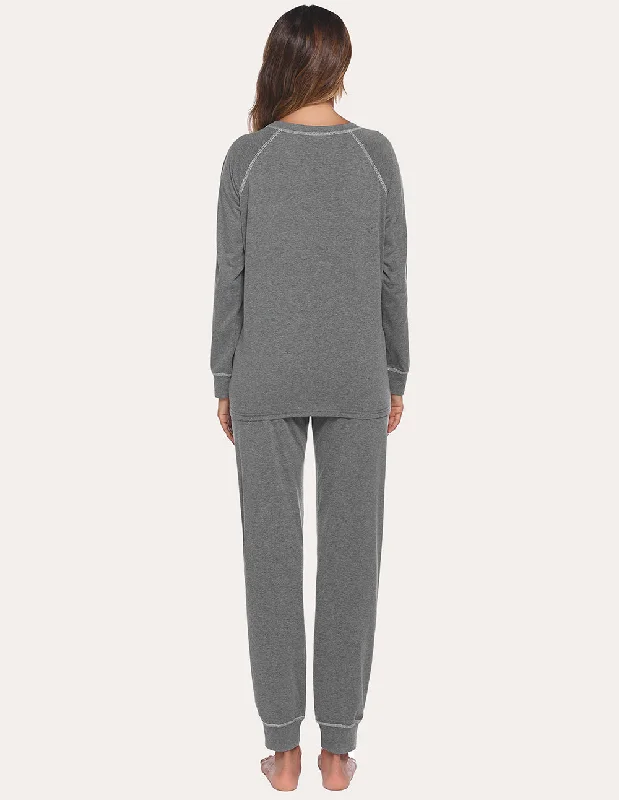 Ekouaer Classic Cotton Pajama Set