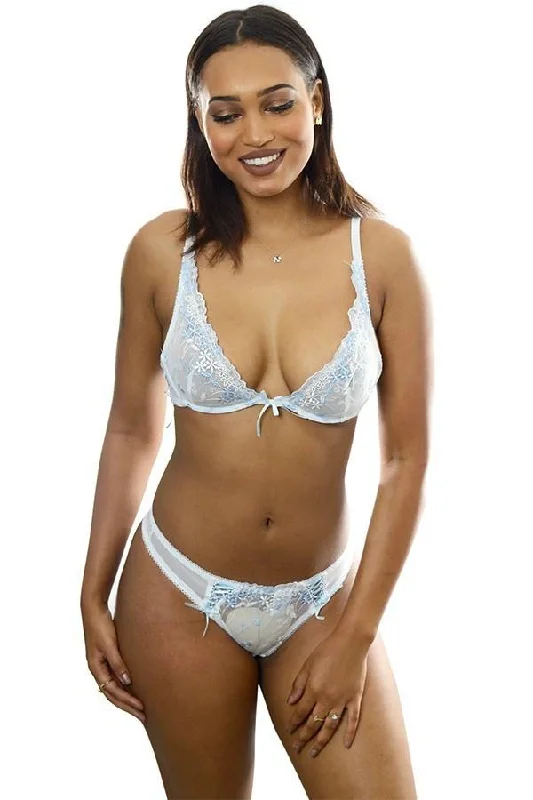 Floral Lace Matching Bra & Panty Set