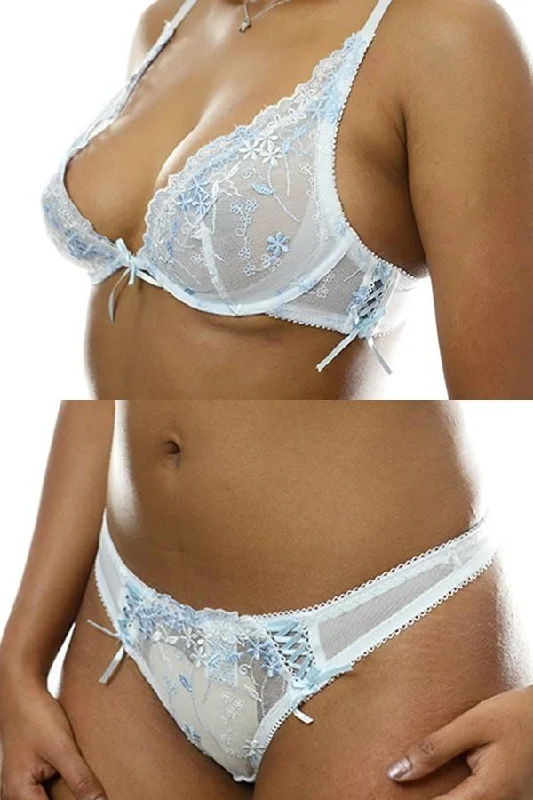 Floral Lace Matching Bra & Panty Set