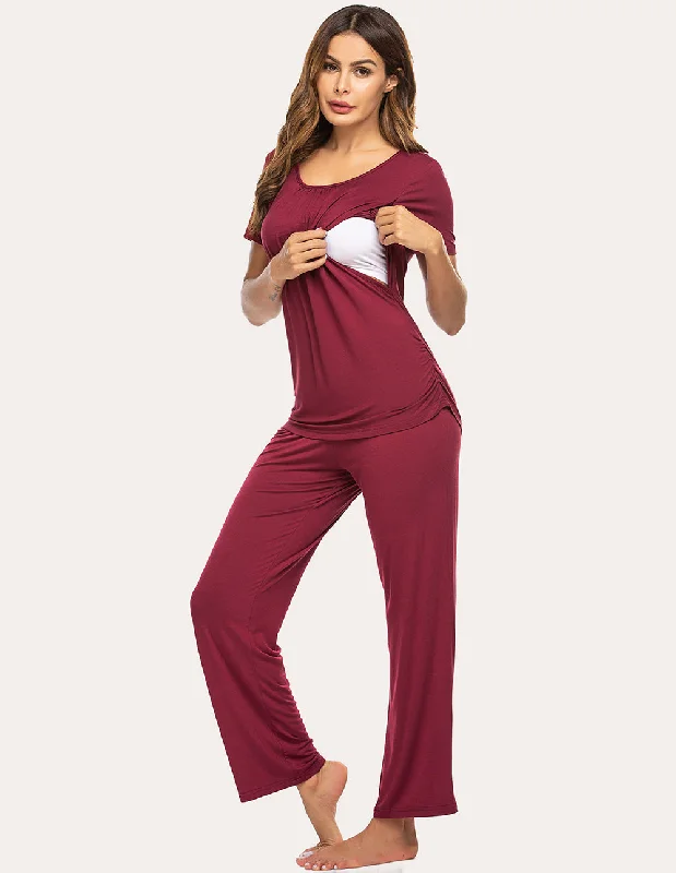 Ekouaer Breastfeeding Pajamas Set