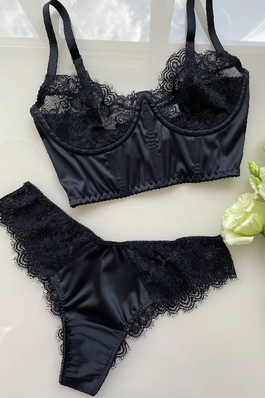 Michelle Black Lingerie Set