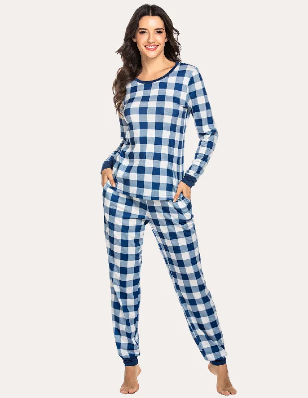 Blue/White Plaid / XL