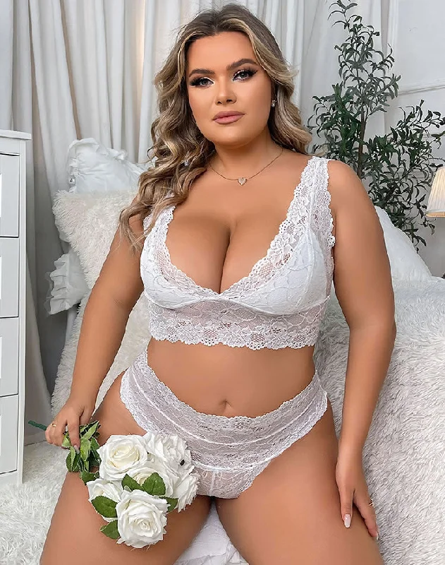 Plus Size Sultry Moments Lace 2 Piece Set