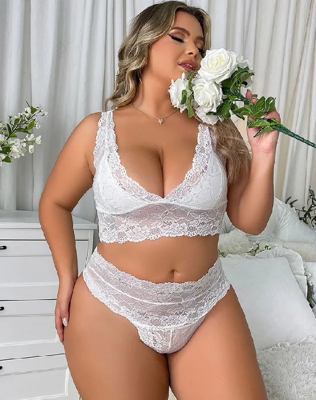 Plus Size Sultry Moments Lace 2 Piece Set