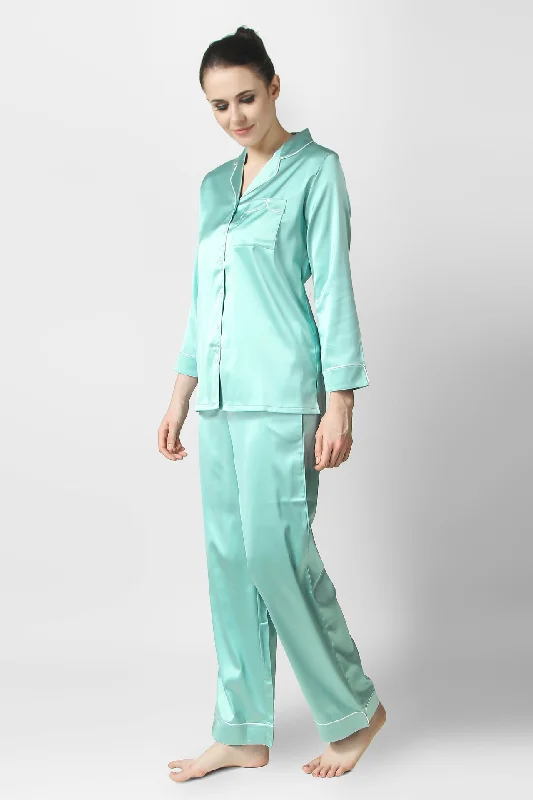 Melt Away Mint Satin PJ Set