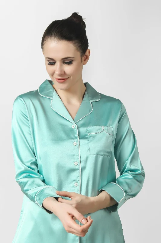 Melt Away Mint Satin PJ Set