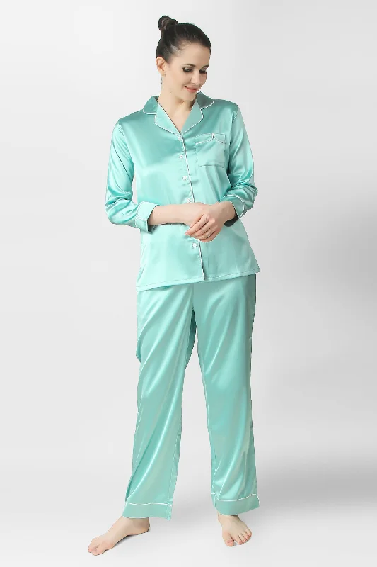 Melt Away Mint Satin PJ Set