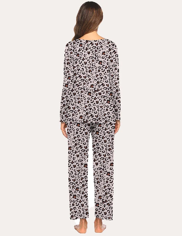 Ekouaer Ruched V-Neck Pajamas Set