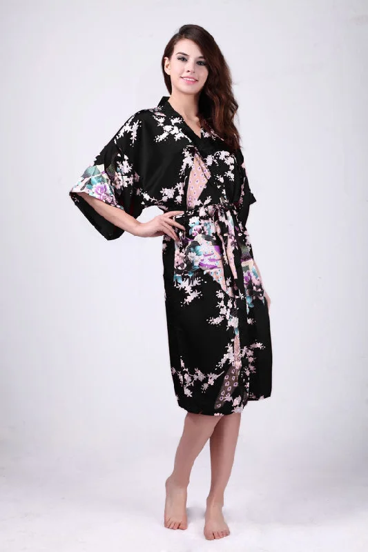 Keira Kimono Robe - Black