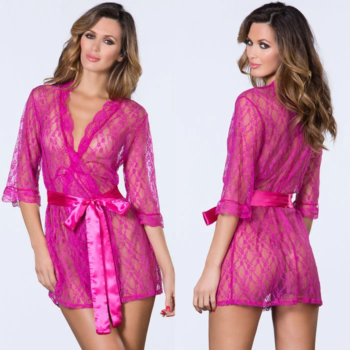 Lingerie Robe Lace Long Sleeves