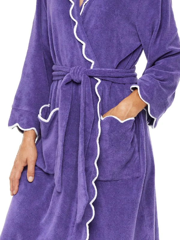 Purple French Terry Robe