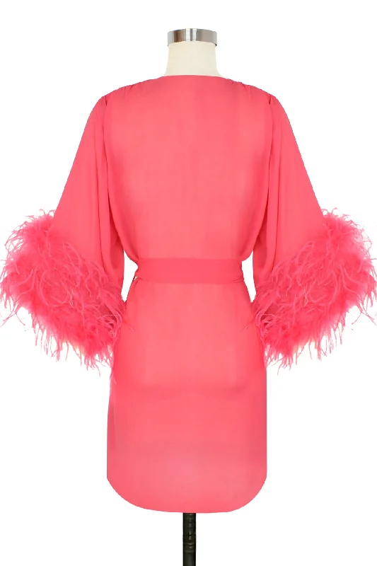 Mini Glamour Robe - Coral - Glam Glam Boudoir