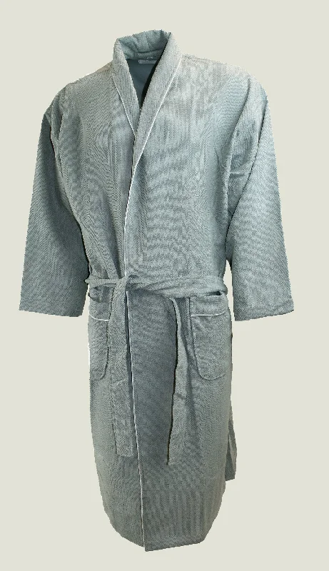 Slightly off color Grey Chamois Cats Eye Shawl Robe