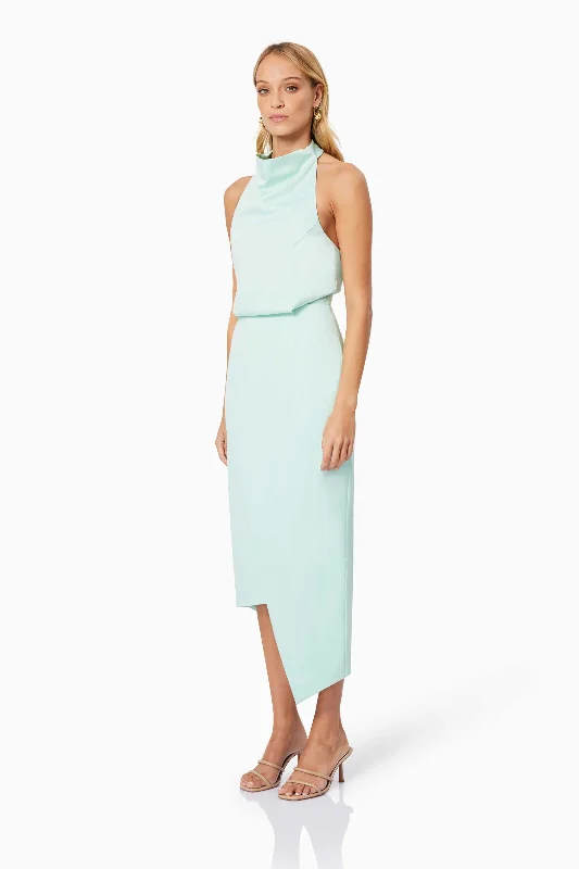 Aria Midi Cocktail Dress in Green