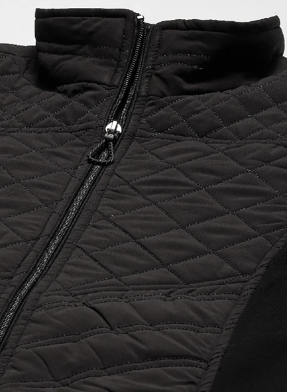 Charcoal Black quilted Jacket