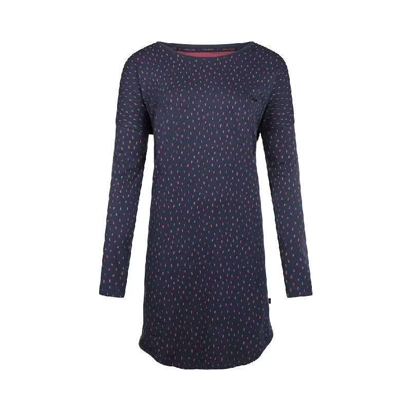 Charlie Choe Dames Nachthemd Bigshirt - S49110-38 - Donkerblauw Cassis