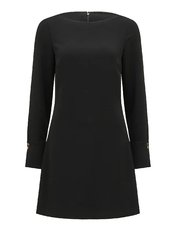 Colette Boat Neck Shift Mini Dress