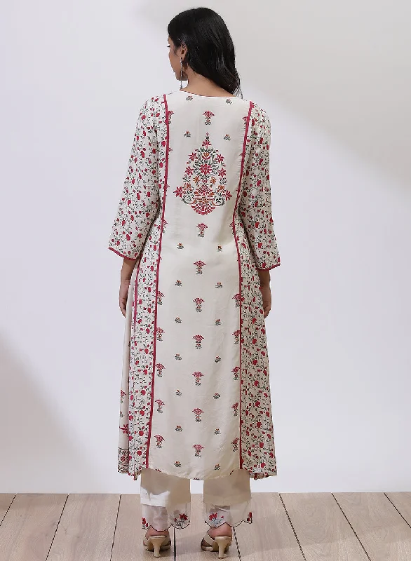 Fuschia Alora Collection A-line Printed Kurta