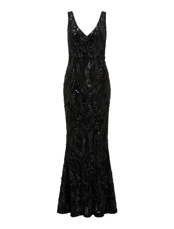 Marlena V-Neck Sequin Dress