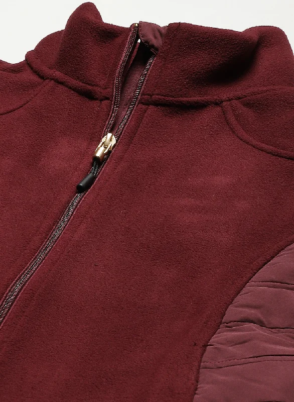 Maroon Fleece Jacket