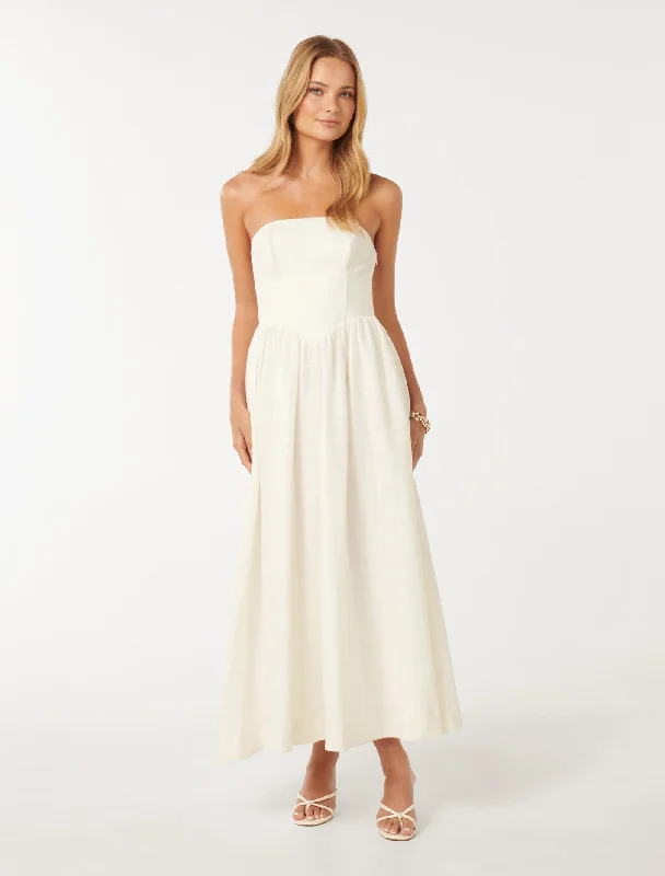 Nova Strapless Midi Dress