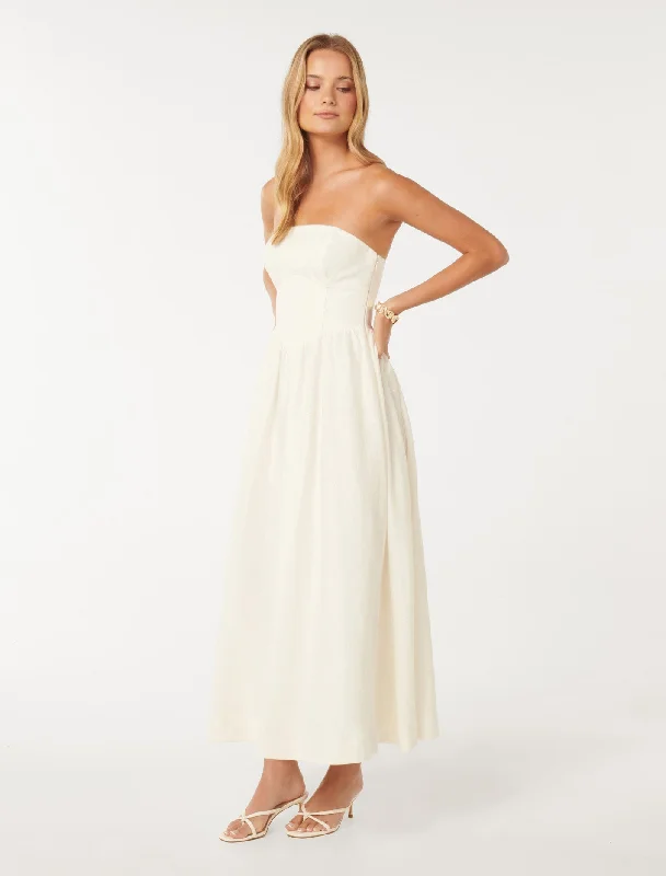 Nova Strapless Midi Dress