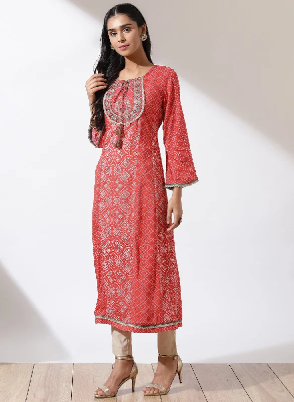 Orange Dhaage Collection Printed Kurta