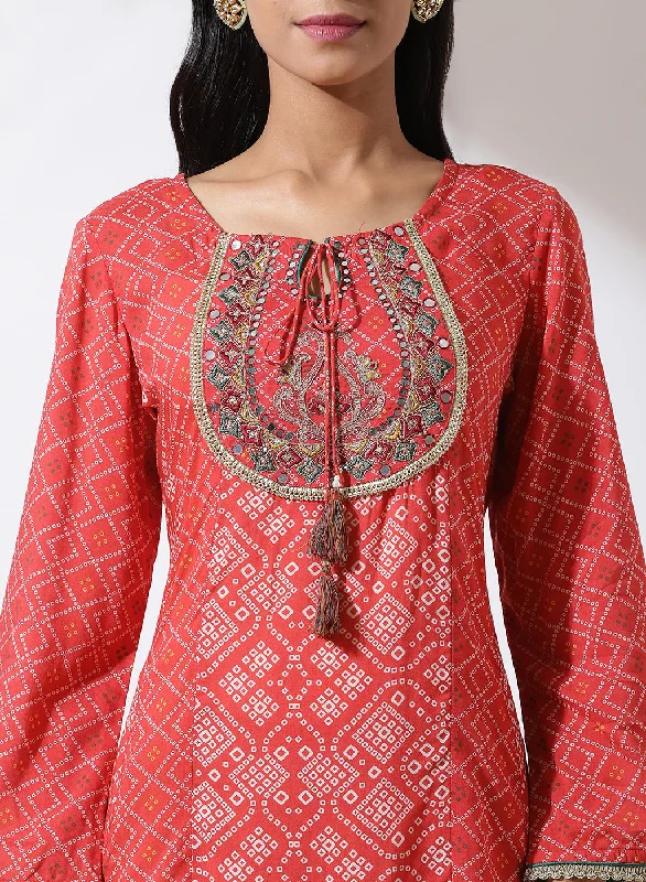 Orange Dhaage Collection Printed Kurta