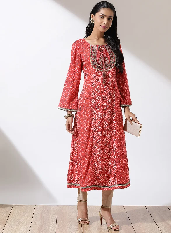 Orange Dhaage Collection Printed Kurta