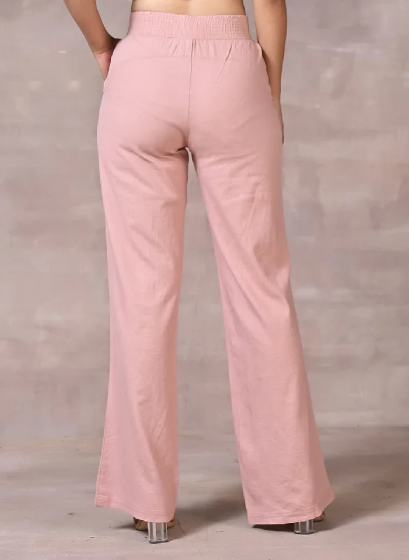 Peach Long Plain Pant