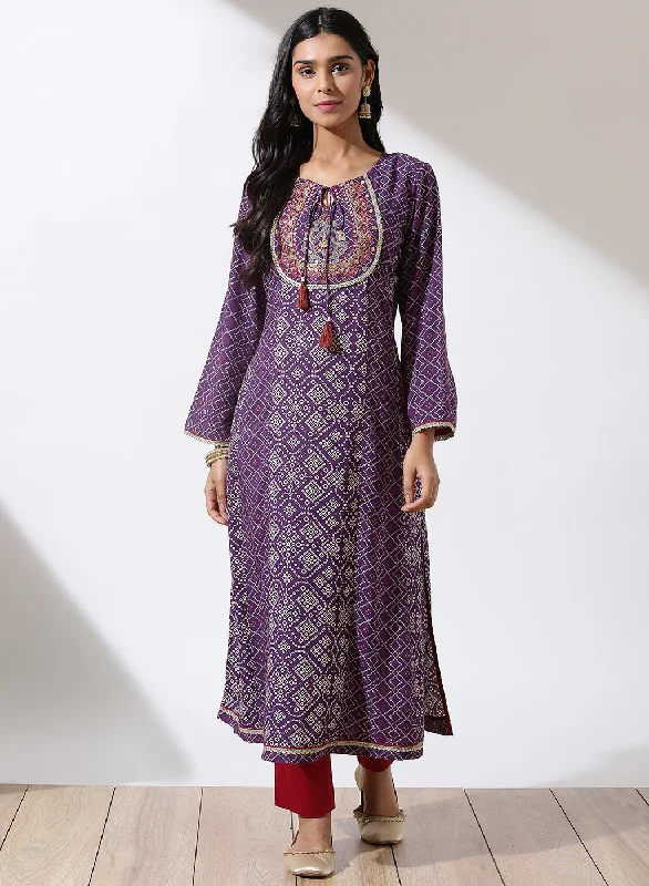 Purple Dhaage Collection Printed Kurta