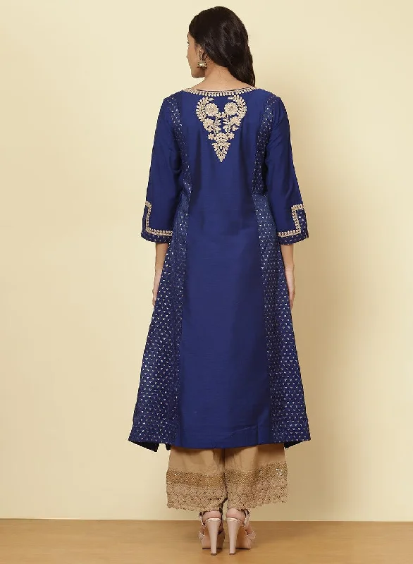 Imperial Blue Jashn Embroidered Kurta