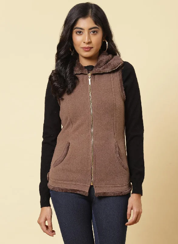 Slate Grey Fleece Zipper Jacket