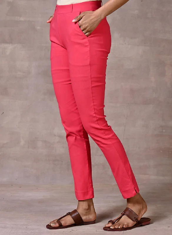 Skin-Fit Pink Jeggings