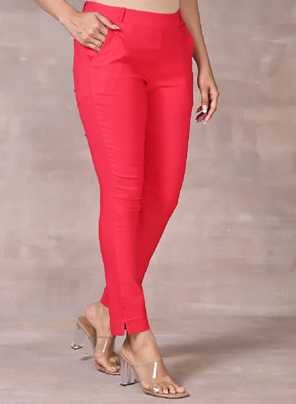 Skin-Fit Red Jeggings