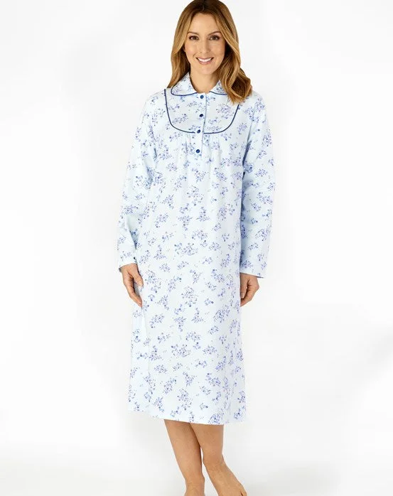 Slenderella-Ladies 100% Brushed Cotton Nightdress-45