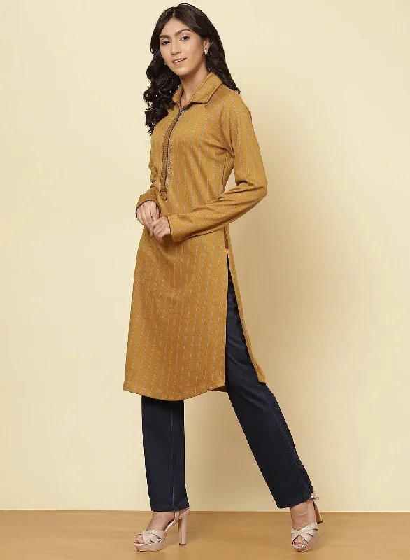 Spicy Mustard Striped Kurti