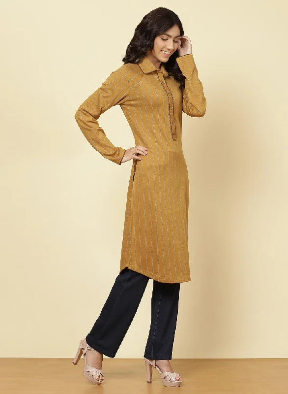 Spicy Mustard Striped Kurti