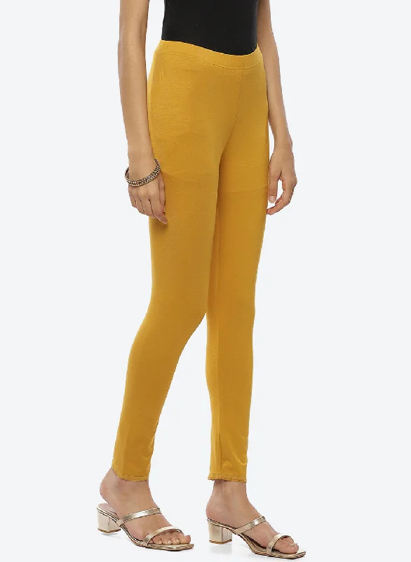 Yellow Ankle Length Legging