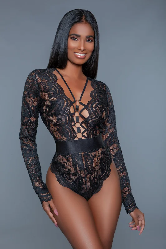 BeWicked Ramona Bodysuit Black Lace