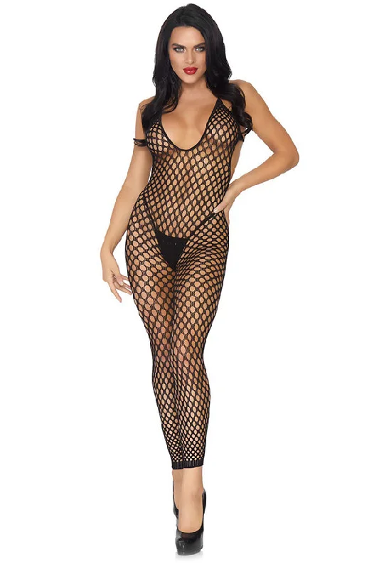 Low Back Footless Halter Bodystocking