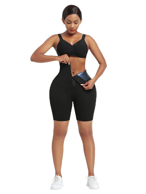 High Rise 3 Row Hook Neoprene Waist Trainer Short