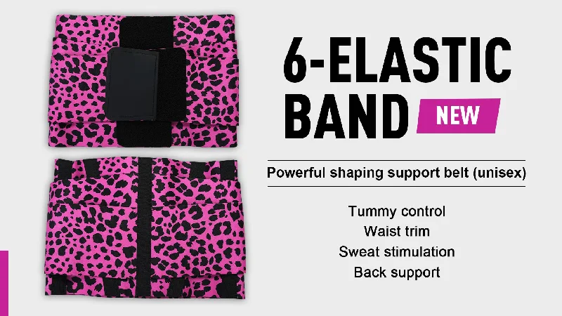 Leopard Print High Compression Elasticity Waist Trimmer Belt Women Fitness Back Support Slimming Belt