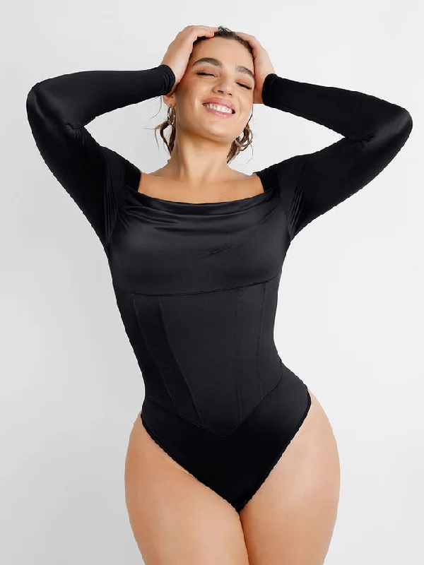 Square Neck Tummy Control Bodysuit