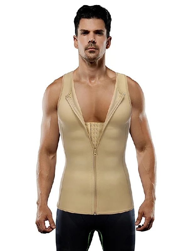 Steel Boned Plus Size Mens Body Shaper