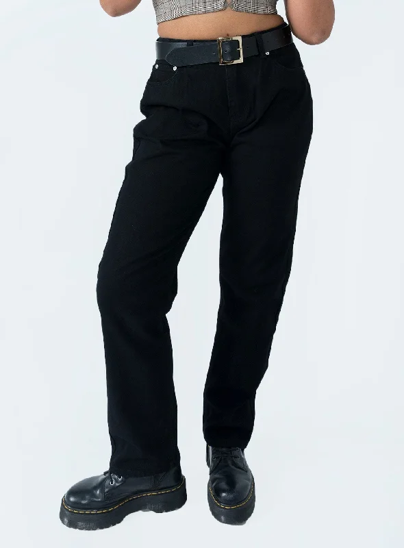 Deluxe Low Waist Jeans Black