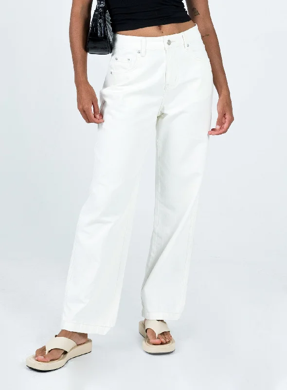 Karana Slouch Jeans Ivory